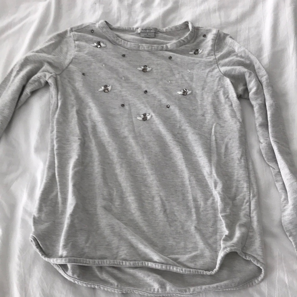 Long sleeve embellished top